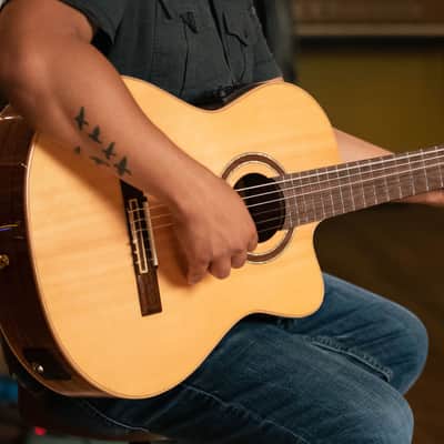 Ortega RCE138SN Performer Series Solid Spruce Top Mahogany Neck Cutaway Nylon 6-String Classical Acoustic-Electric Guitar w/Gig Bag image 23