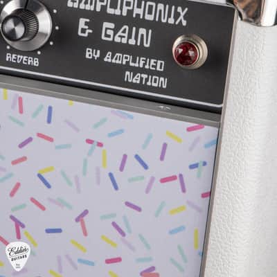 Amplified Nation Ampliphonix and Gain 50w Head/1x12 Speaker Cab - Hot White Levant & Rainbow Sprinkles #336 image 3