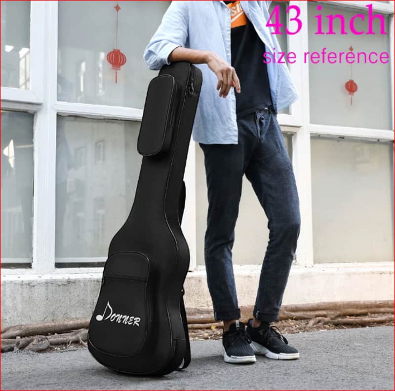 Donner 43/39 Inch Premium Electric Bass Guitar Gig Bag Backpack Case Cover Water-Resistant Nonwovens image 1