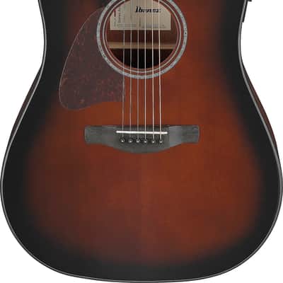 Ibanez AAD51LCE Left-Handed Dreadnought Acoustic-Electric Guitar, Solid Spruce Top, Dark Violin Sunburst image 1