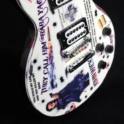 Custom Painted and Upgraded Epiphone Les Paul Studio LT-Aged and Worn With Graphics And Matching Headstock image 3
