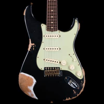 Fender Custom Shop 1961 Stratocaster Heavy Relic Rosewood Board Black R120468 image 2