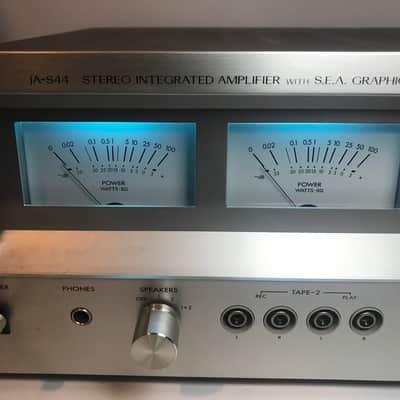 JVC JA-S44 1979 Silver face vintage stereo integrated amplifier with upgraded blue LED display image 6
