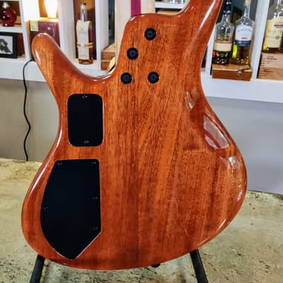 Roscoe Century Custom Buckeye Burl Top 4-String Bass image 7