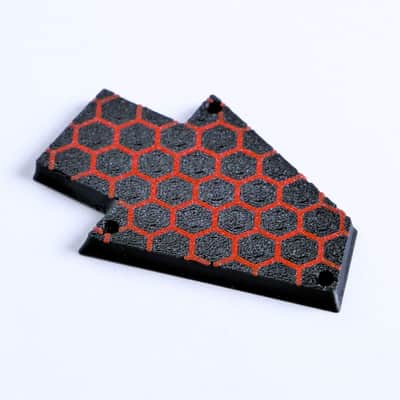 Custom Ibanez Truss Rod Cover for RG & JEM – Honeycomb Hex (Red & Black) image 10