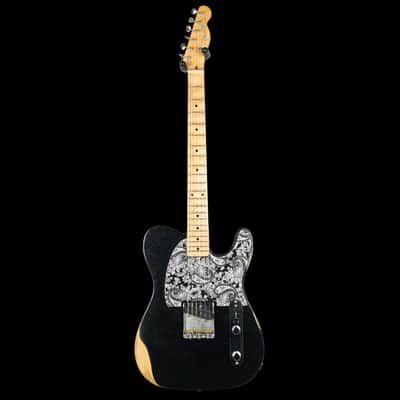 Fender Brad Paisley / J Mascis Hybrid Roadworn Telecaster - Black Sparkle image 3