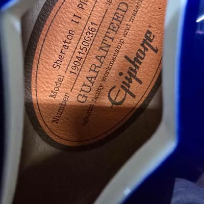 Epiphone Sheraton II Pro MS 2019 - Midnight Sapphire image 7