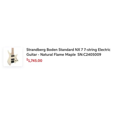 Strandberg Boden Standard NX 7 Natural Flame Maple image 11