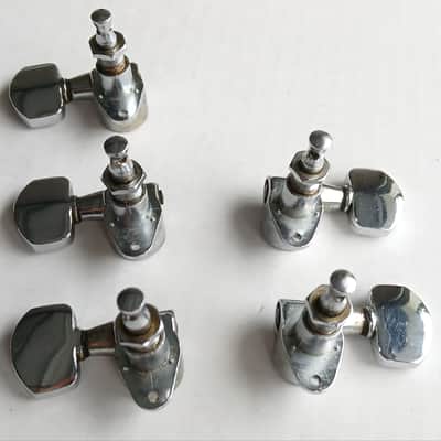 1970's Vintage Schaller 3x3 Guitar Tuners Set of 5 image 3