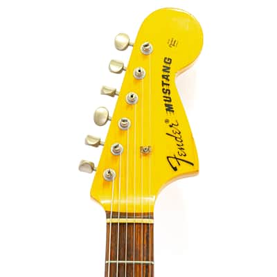 1989 Fender Mustang MG-69 Reissue MIJ Black w/ Gigbag, Trem Arm & Model Card image 5