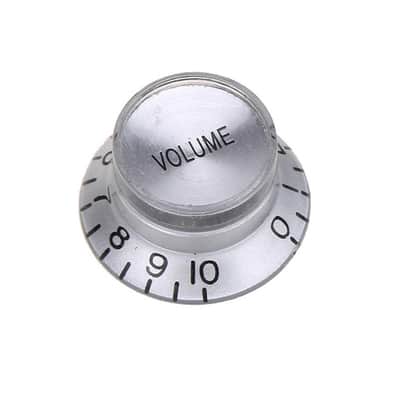 Silver Imperial Top Hat Bell Reflector 2 Volume 2 Tone Knobs Set for USA Gibson Les Paul SG Electric Guitar image 3