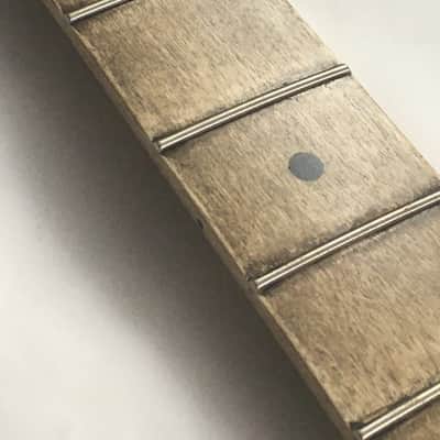 Lefty Reverse Musikraft Telecaster Aged Heavy Relic Tele Guitar Neck Amber Bone Nut Maple Made in USA Custom image 7