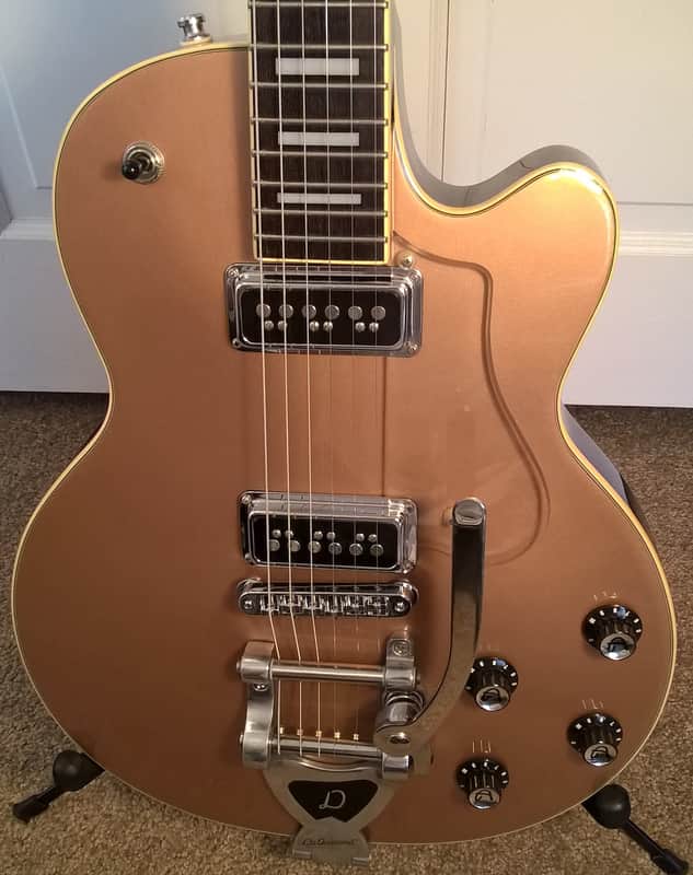 Guild DeArmond M-77T -- Near-Mint; 2001; Solar Bronze; Made in Korea; USA 2K Pickups; All-Original image 1