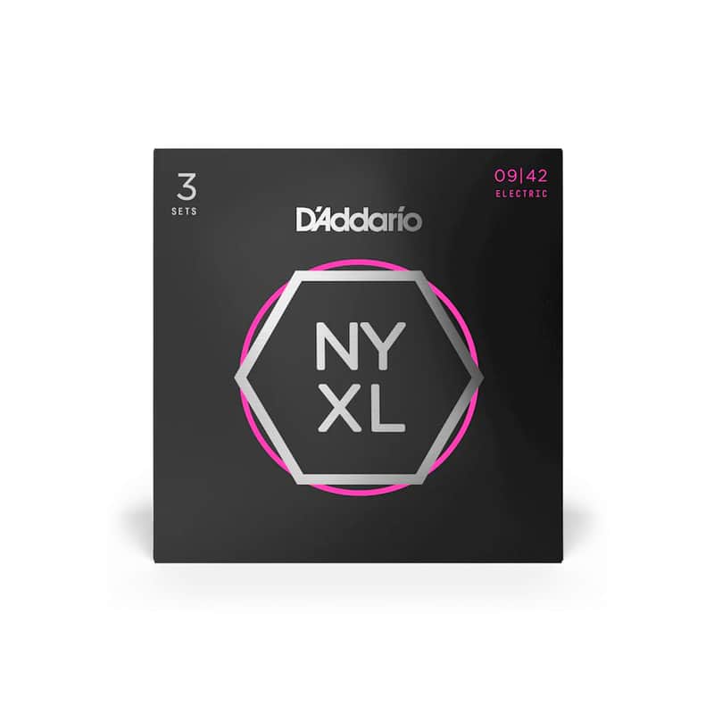 D'Addario NYXL0942-3P Nickel Wound Electric Guitar Strings Super Light 09-42, 3 Pack image 1