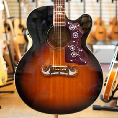 Epiphone EJ-200SCE Acoustic-Electric Guitar 2019 Vintage Sunburst w/Epiphone Hard Case image 1