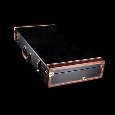 Used Epiphone F-Style Mandolin Case Black with Green Interior image 4