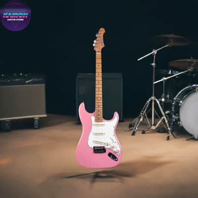 Electric Guitar Jet Guitars JS-300 JS300 BGD Burgundy Pink Free Setup image 1
