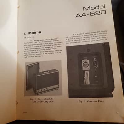 Ampex Hi-Z AA620 NEEDS CORD Suitcase Amp rugged USA made solid state 1960s - Grey image 6
