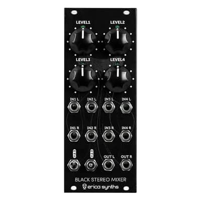 Erica Synths Black Stereo Mixer Eurorack Module V3 image 3