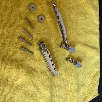 Gibson ABR-1 “Wired” Nickel Bridge and Aluminum Stop Bar Tailpiece Combo Current - Nickel Plated image 5