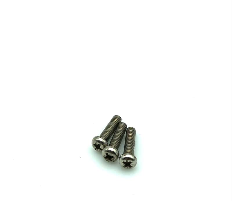 3 Vintage Single Coil Pickup Mounting Screws for Telecaster - Nickel image 1