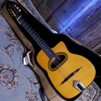 Gitane D-500 Gran Bouche Professional Gypsy Jazz Manouche Guitar - High Gloss Natural w/ Aging Top Toner w/ Deluxe Gig Bag image 24