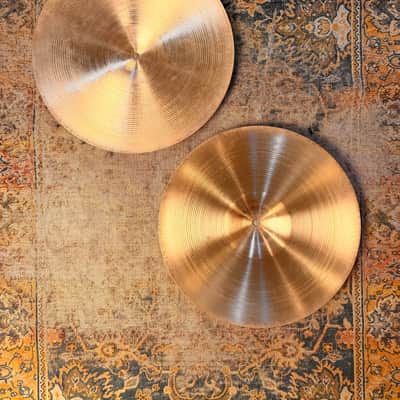Rare FACTORY LIGHT Vintage Zildjian Thin Hihats 14” 879 892 g CLEAN! Awesome LIGHT Zildjian! Discontinued image 2