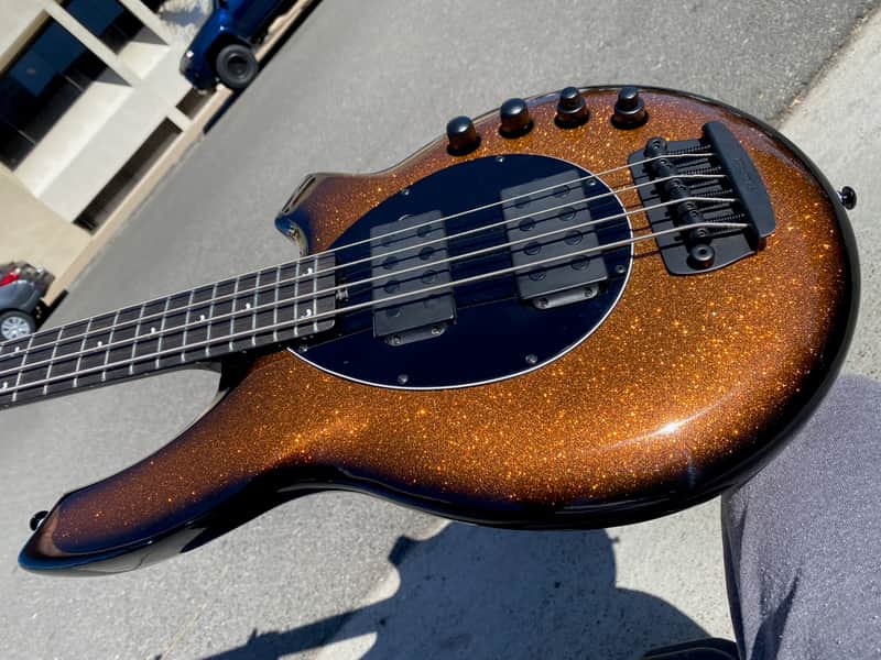 2022 Music Man Bongo 4 String HH Bass - Harvest Orange Gold Stingray image 1