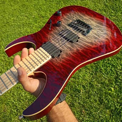 Ibanez Rg652mqfxs-dwm 2016 - dark wine doom burst image 5