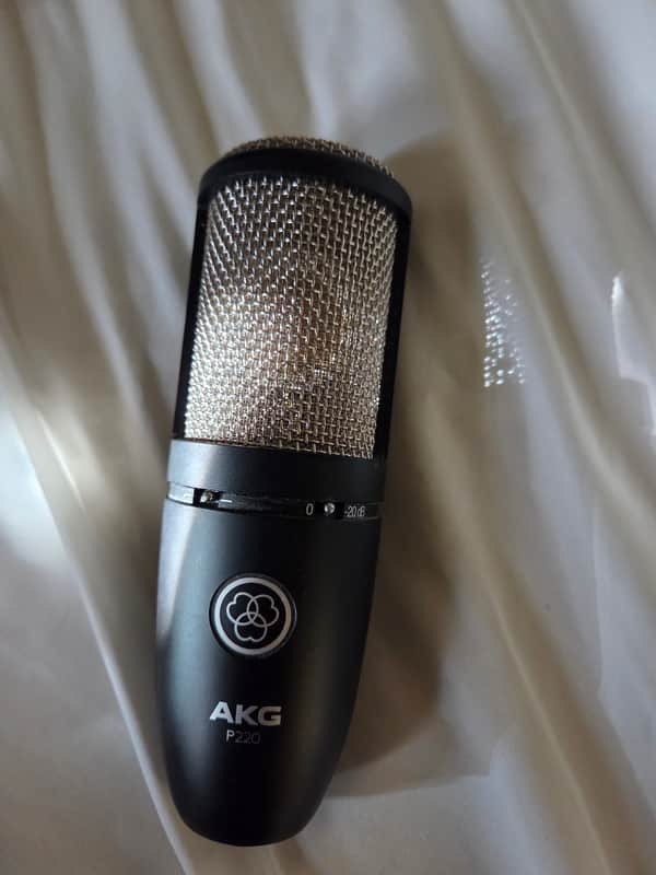 AKG P220 Large Diaphragm Cardioid Condenser Microphone 2010s - Black image 1
