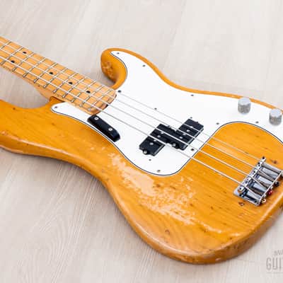 1972 Fender Precision Bass Natural Ash Vintage Bass w/ 1 1/2" Nut Width, Case image 10