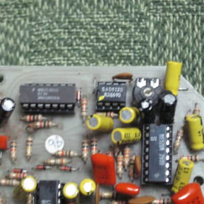 for parts / for repair DOD circuit board with parts on it for 575-A Flanger (Analog Flanger) NO casing, NO bottom plate, NO controls, NO switch, NO knobs, NO jacks, NO wires, NO screws (early to mid 1980s) image 10