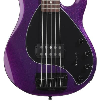 Sterling By Music Man StingRay RAY35 5-string Bass Guitar - Purple Sparkle image 1