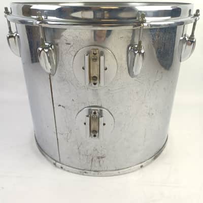 *Slingerland 12x14" 3Ply Chrome Over Wood Concert Tom Drum 70s Marching Quad COW image 4