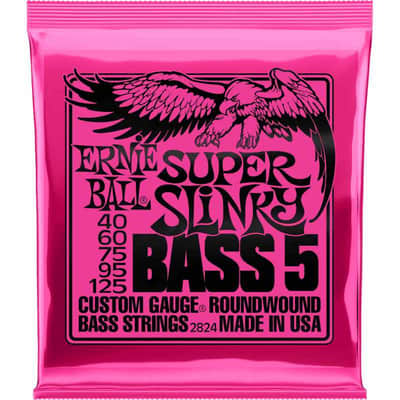 Ernie Ball 2824 Super slinky 5 cordes 45-125 image 1