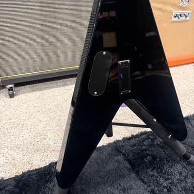 Epiphone Robb Flynn Signature "Love / Death" Baritone Flying V 2011 - Ebony with Love / Death Graphic image 12