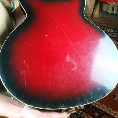 Jolana Spesial Tornado Vintage Electric Guitar Soviet USSR Tremolo bar 360 Strat Semi Hollow image 9