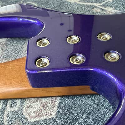 G&L CFL Research L-1000 with Drake Custom bass 33” conversion neck 2025 - Royal Purple Metallic image 7