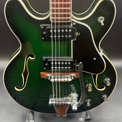 Aria Diamond 1242 Hollowbody 1970's - Green MIJ image 4