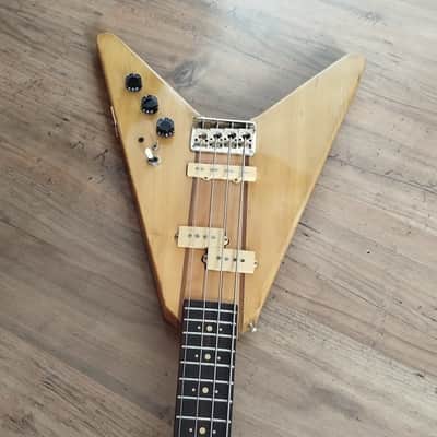 Kay Flying V bass 1980s - natural image 12