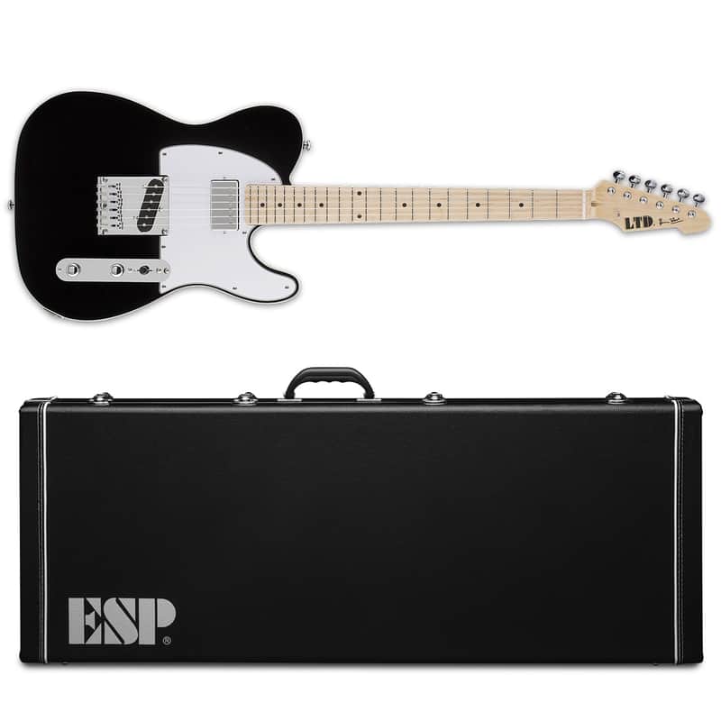 ESP LTD Ron Wood Black Electric Guitar + Hardshell Case - Brand New - Korea