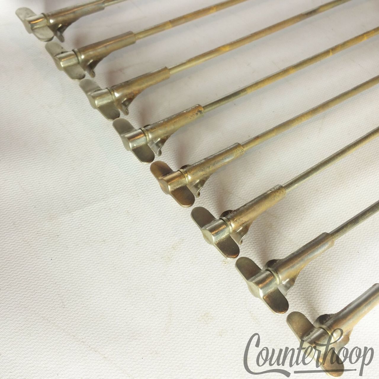 Leedy 8x Snare/Tom Drum x10 5/8" Single-Tension T-Rods+Claws Nickel Vintage 10s — main photograph