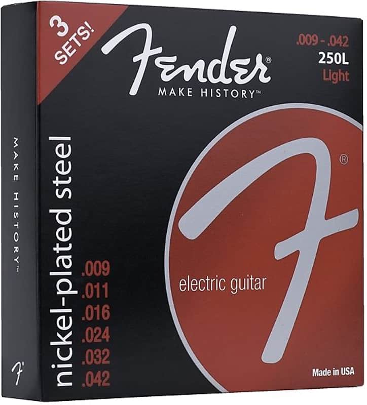 Fender Super 250L NPS Ball End Strings (.009-.042 Gauges) 3-Pack 2016 image 2