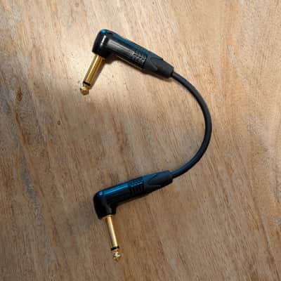 Mogami 2319 Patch Cable with Neutrik Gold Connectors (90° TS-M to 90° TS-M) (6 Inches) image 1
