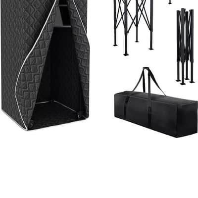 Portable Foldable Recording Vocal Booth - Compact Studio Solution for Professional Sound Isolation, Black image 2