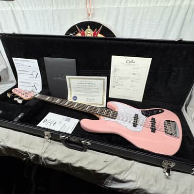 G&L JB-5 jb5 5-string Bass with Case 2021 - Shell Pink image 1