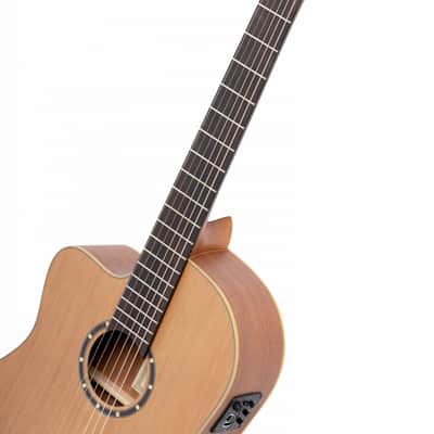 Ortega RCE131SN-L Family Series Pro Solid Cedar Top Mahogany Neck Cutaway Nylon 6-String Classical Acoustic-Electric Guitar w/Gig Bag For Left Hand Player image 7