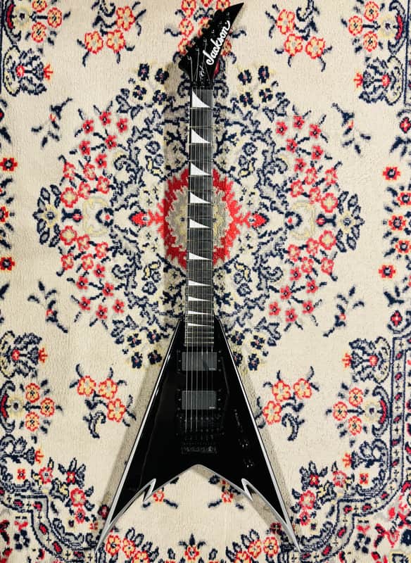 2015 Jackson Pro Series Phil Demmel Signature Demmelition King V - Made In Mexico - Black w/ Silver Bevels image 1