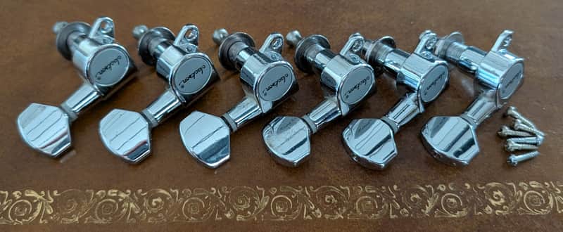 2000's Jackson Chrome Electric Guitar Jin Ho Korea Tuners Tuning Pegs 6 In Line image 1