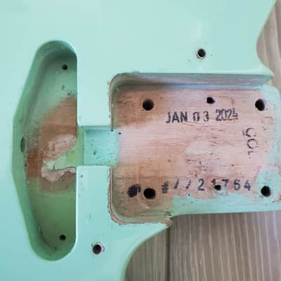 Fender American Vintage II Telecaster Body 64 2024 - Surf Green Nitrocellulose Lacquer image 4